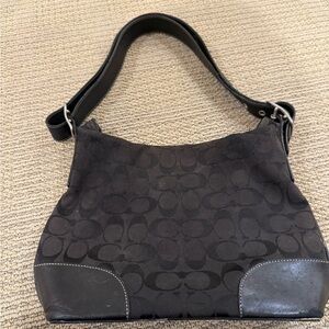 Coach Black Signature Shoulder Bag
